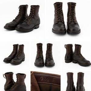 White's‎ Boots Men's 9.5E Brown Leather Lace-Up Work Boots Vibram Sole USA Made